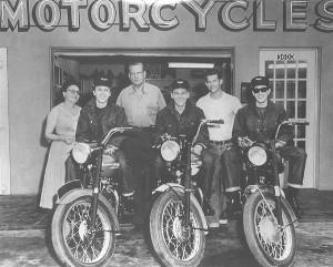 Buddy Holly & The Crickets with bikes