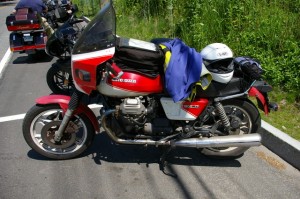 1-Moto Guzzi with helmet