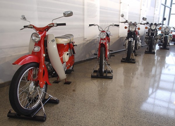 Collection of Honda motorcycles from the 1960's through the 90's