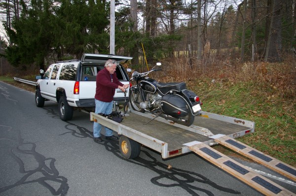 Gary with R50 on trailer