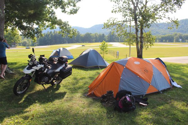 Three tents, one bike