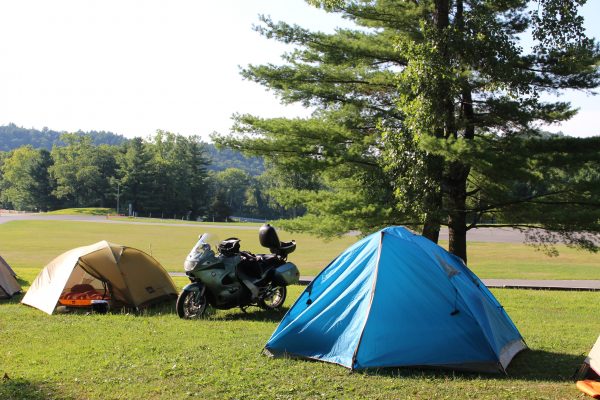 Two tents, one bike