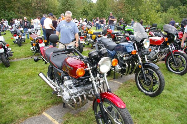 Mike admires bikes