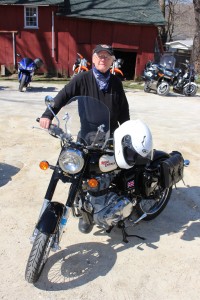 John Grant of Kingston, NY and his 2010 Royal Enfield.