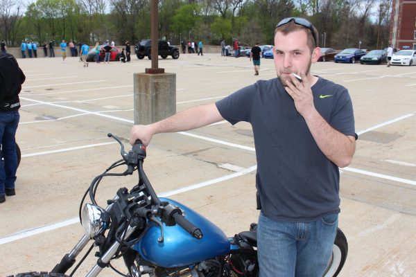 Matt Godbout and his custom Honda Rebe