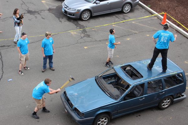 Sledgehammer on car