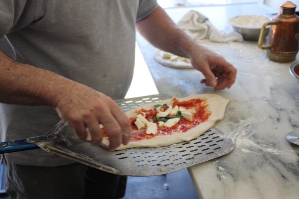 Making pizza