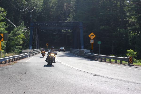 Bikes on Route 219 - bridge far