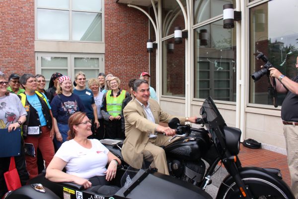 Alisa Clickenger and Springfield Mayor Domenic Sarno