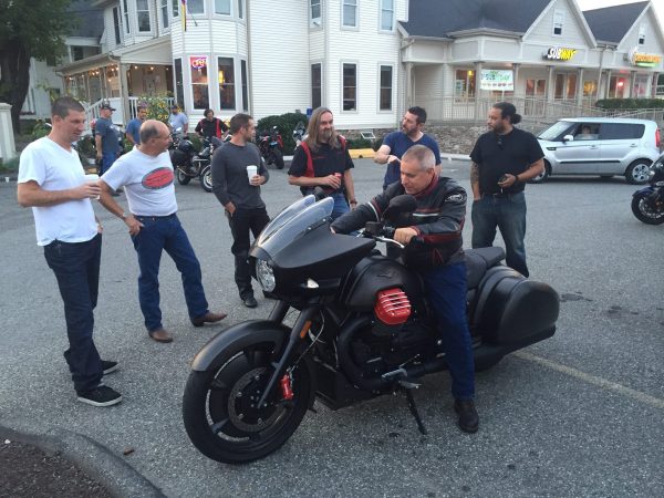 Ernest Ferrari on the Moto Guzzi MGX-21