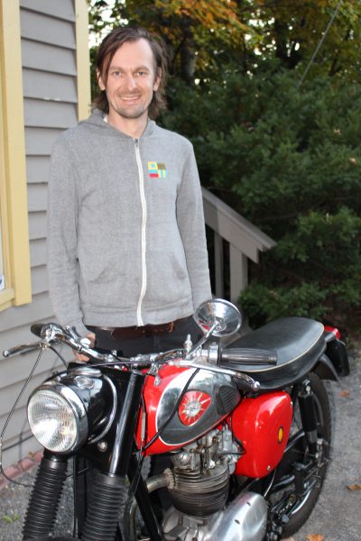 Piotr Woronkowicz and his 1964 BSA B40